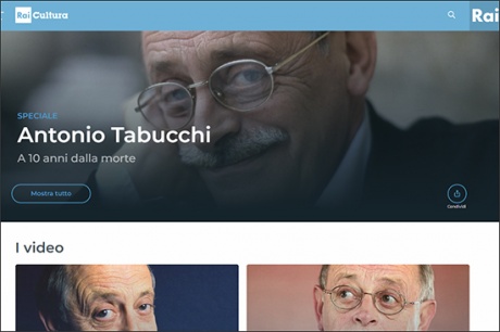 Rai Cultura, speciale Antonio Tabucchi