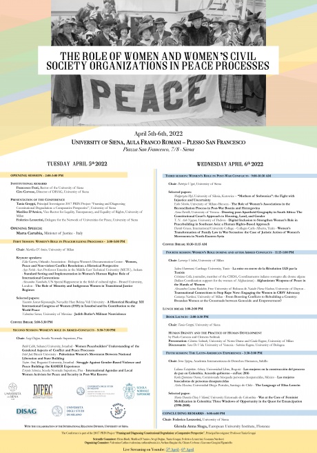 "The Role of Women and Women’s Civil Society Organizations in Peace Processes"