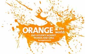 Logo “Orange the world: end violence against women and girls”