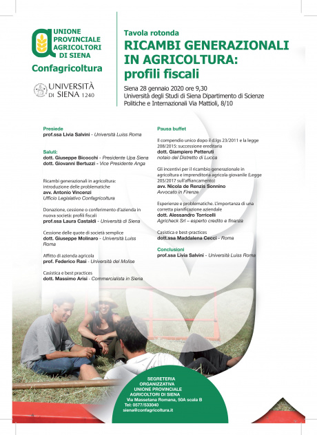 Tavola rotonda "Ricambi generazionali in agricoltura"