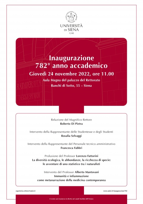 Cerimonia di inaugurazione del 782° anno accademico