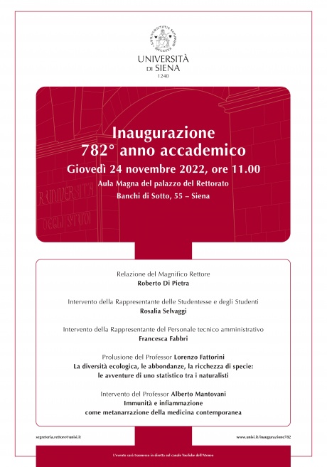 Cerimonia di inaugurazione del 782° anno accademico