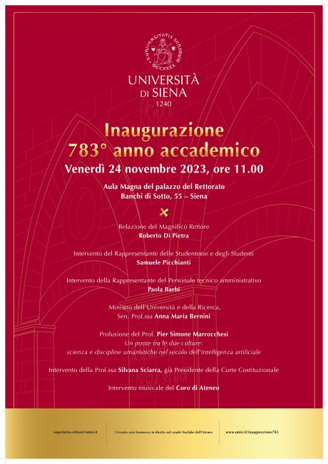 cerimonia di inaugurazione del 783° anno accademico dell'Università di Siena 