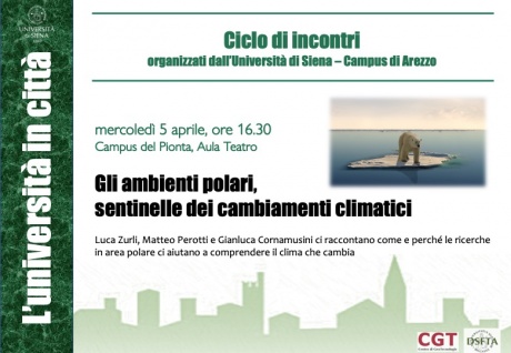  "Gli ambienti polari, sentinelle dei cambiamenti climatici"