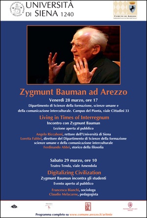 Locandina Bauman ad Arezzo