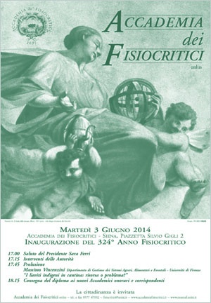 locandina inaugurazione del 324° anno fisiocritico