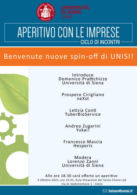 "Benvenute nuove spin-off di Unisi"