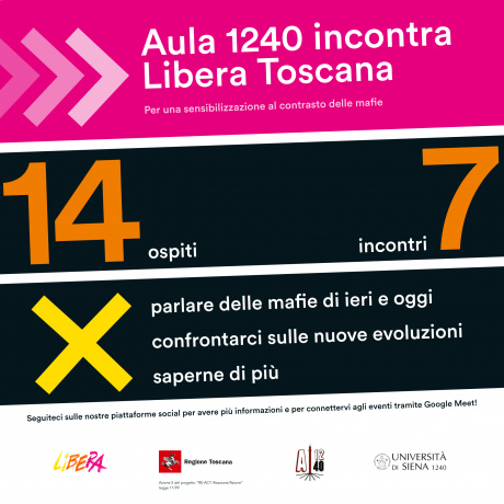 Aula 1240 incontra l'associazione Libera contro le mafie Aula 1240 incontra l'associazione Libera contro le mafie