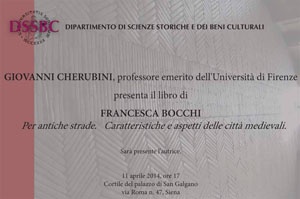 Locandina presentazione libro Francesca Bocchi