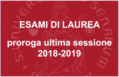 Proroga dell'ultimo appello della sessione di laurea dell'a.a. 2018/2019