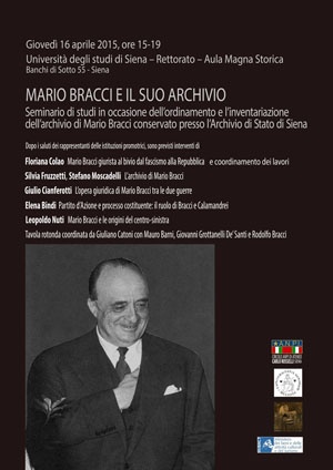 "Mario Bracci e il suo archivio" "Mario Bracci e il suo archivio"