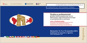 brochure congresso internazionale su "Giudici e professionisti"