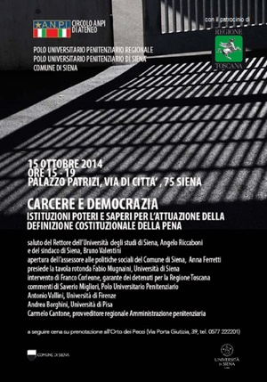 locandina Carcere e democrazia locandina Carcere e democrazia