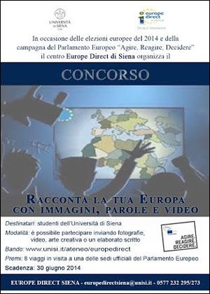 concorso: “Racconta la tua Europa con immagini, parole e video”