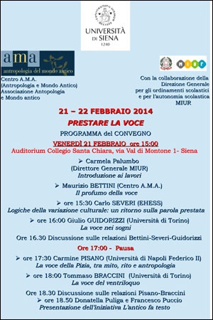 Convegno "Prestare la voce" - Centro Ama Convegno "Prestare la voce" - Centro Ama