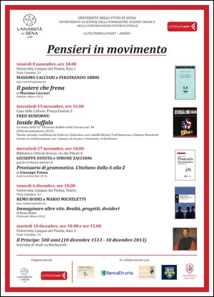 Locandina "Pensieri in movimento"