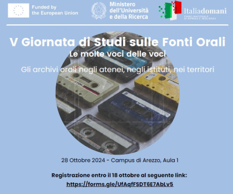 Arezzo: V Giornata di studi sulle fonti orali