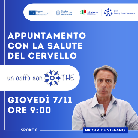 Il prof. Nicola De Stefano, dell'Università di Siena, protagonista della quinta puntata di "Un caffè con THE”