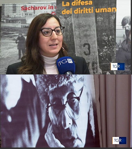 Prof.ssa Alessandra carbone e immagine mostra