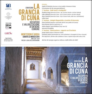 locandina convegno "La grancia di Cuna"