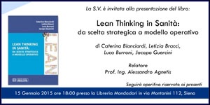presentazione del libro "Lean Thinking in Sanità: da scelta strategica a modello operativo" presentazione del libro "Lean Thinking in Sanità: da scelta strategica a modello operativo"