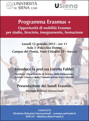 presentazione Erasmus+ ad Arezzo presentazione Erasmus+ ad Arezzo