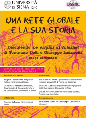 locandina "Le origini di internet" 