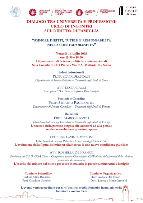 "Minori: diritti, tutele e responsabilità nella contemporaneità"