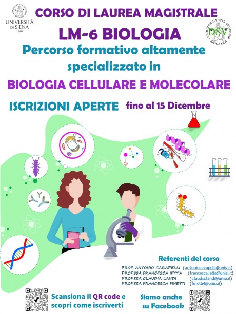 Aperte le iscrizioni al percorso formativo altamente specializzato in Biologia cellulare e molecolare