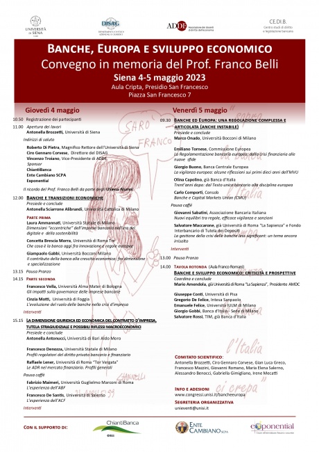 Convegno "Banche, Europa e sviluppo economico"