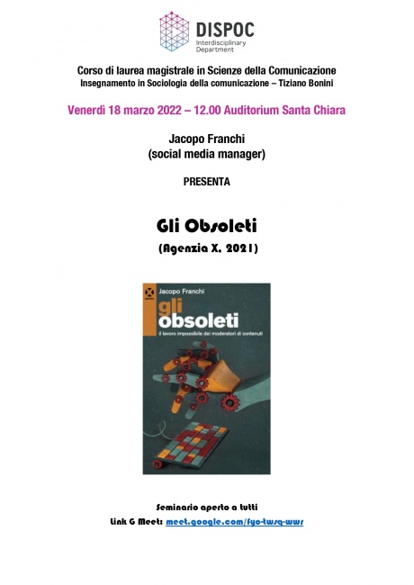 presentazione del libro "Gli obsoleti" presentazione del libro "Gli obsoleti"