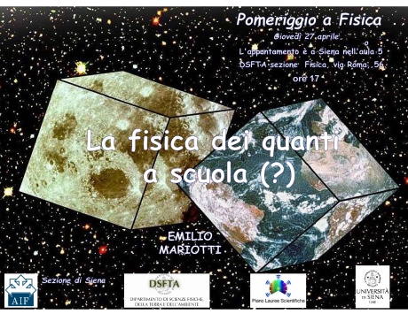 La fisica dei quanti a scuola (?) La fisica dei quanti a scuola (?)