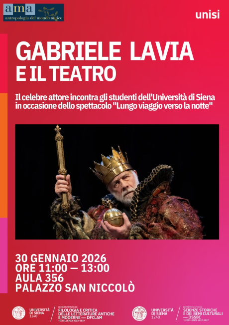 Gabriele Lavia incontrerà la comunità studentesca dell’Università di Siena Gabriele Lavia incontrerà la comunità studentesca dell’Università di Siena