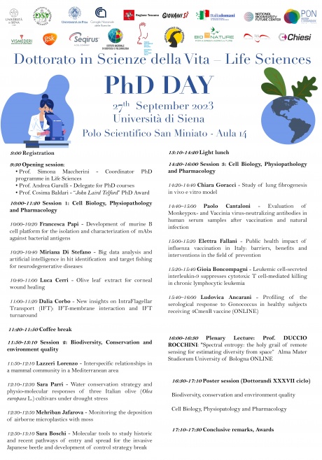 PhD Day Dept. of Life Sciences 