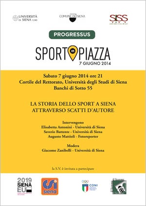 Locandina "La storia dello sport a Siena attraverso scatti d'autore"