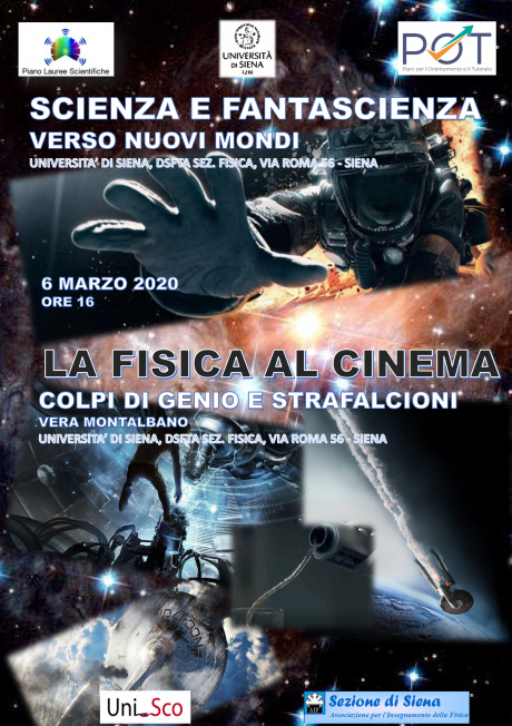 “La fisica al cinema. Colpi di genio e strafalcioni” “La fisica al cinema. Colpi di genio e strafalcioni”