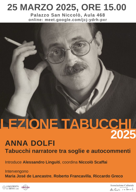 L’Università di Siena ospita la quarta “Lezione Tabucchi” L’Università di Siena ospita la quarta “Lezione Tabucchi”