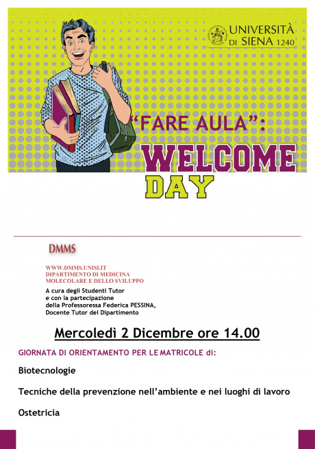 Welcome Day dipartimento Medicina molecolare e dello sviluppo