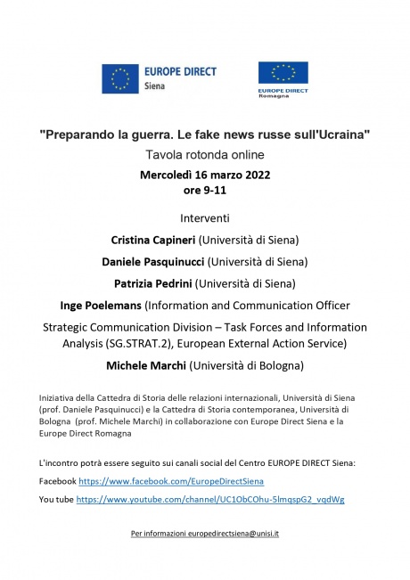 "Preparando la guerra. Le fake news russe sull'Ucraina"