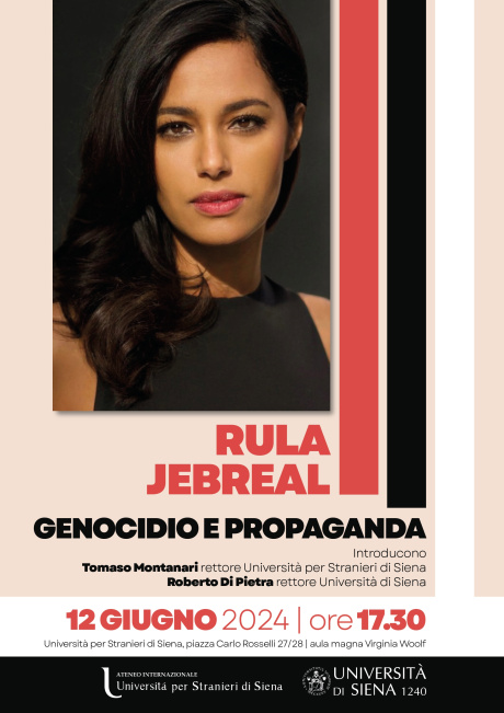 "Genocidio e propaganda": incontro con Rula Jebreal