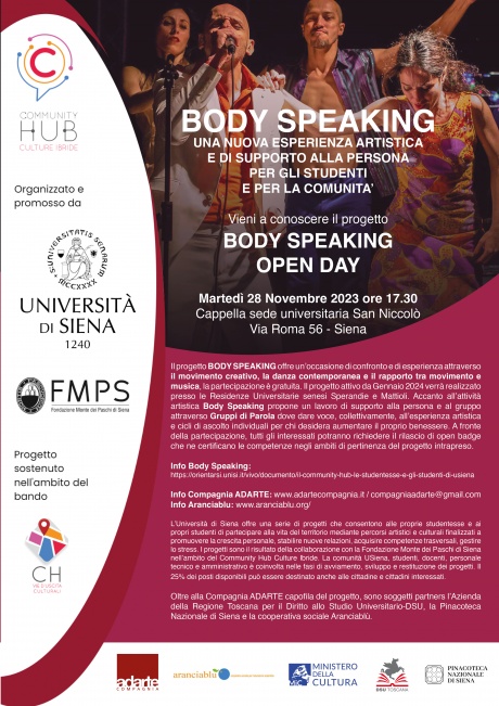 Open Day progetto "Body Speaking" 