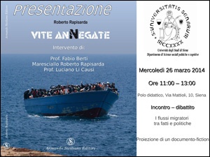 locandina presentazione libro "Vite anNegate"