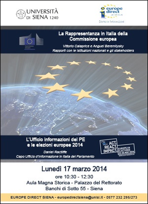 Locandina La rappresentanza in Italia della Commissione europea