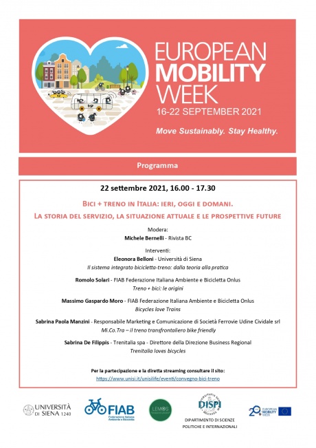 Convegno "Bici + treno in Italia: ieri, oggi e domani" Convegno "Bici + treno in Italia: ieri, oggi e domani"