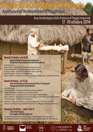 locandina "Vivere in un villaggio di IX secolo"