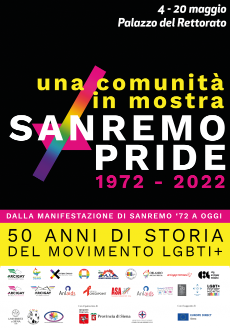 "Una comunità in mostra - Sanremo Pride 1972-2022"