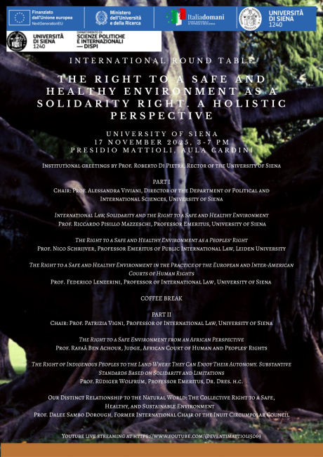 The right to a safe and healthy environment as a solidary right The right to a safe and healthy environment as a solidary right