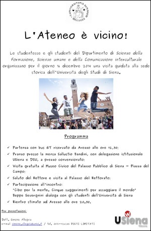 locandina L'Ateneo è vicino