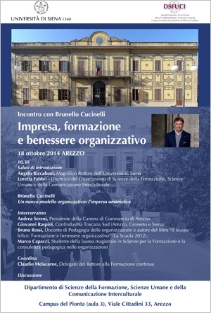 Incontro con Brunello Cucinelli