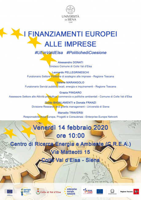 I Finanziamenti europei alle imprese - #UEinValdElsa